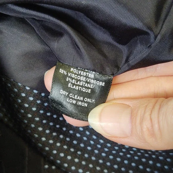 EUC Lafayette 148 navy blue dot midi dress - Picture 4 of 7